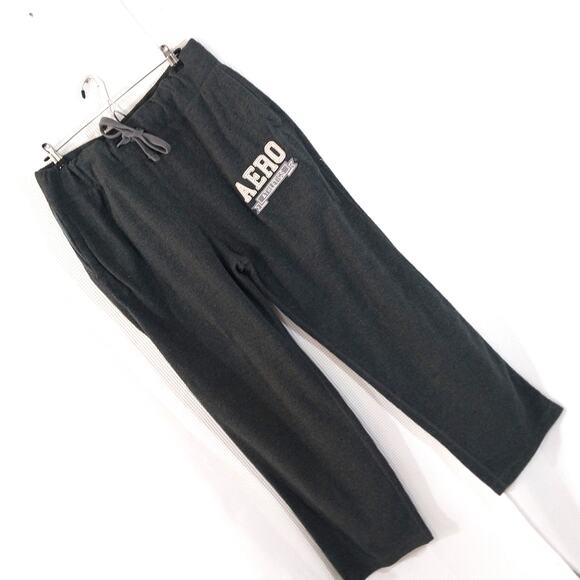 AEROPOSTALE! PLUSH GRAY OVERSIZED LIGO FRONT WIDE LEG SWEATPANTS, ACTIVE! SZ L - Picture 10 of 10